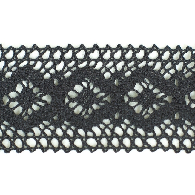 Black Crochet Lace, 50m