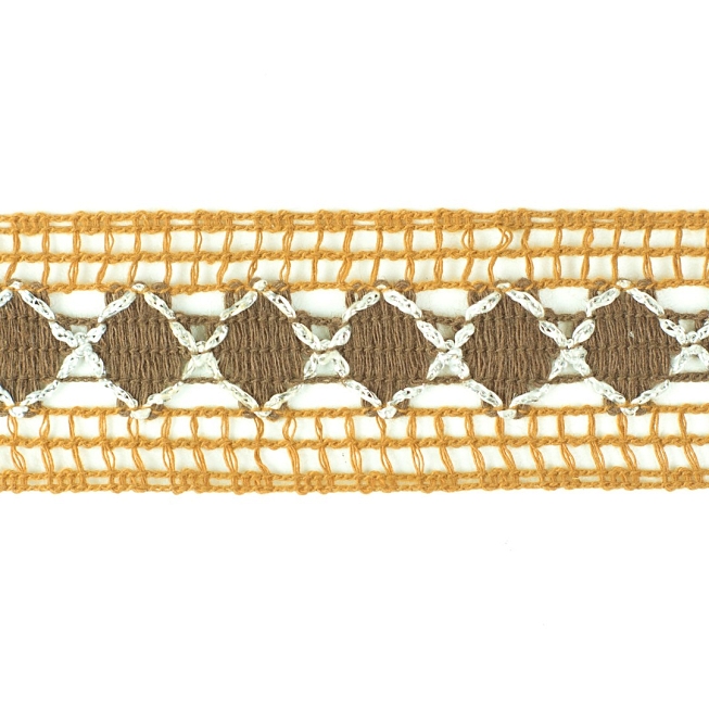 Brown Crochet Lace, 25m