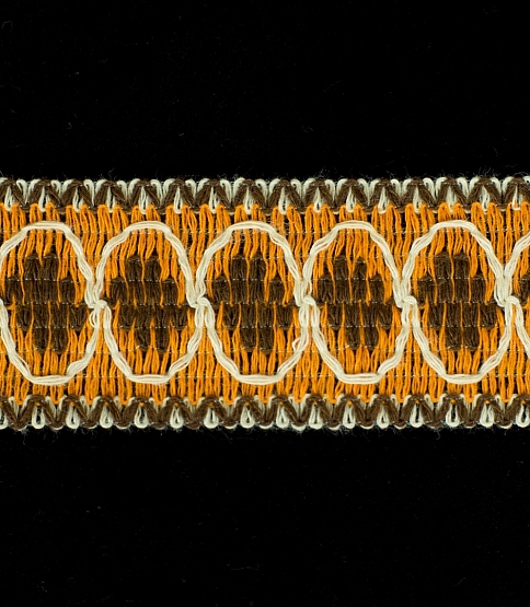 45mm Orange Retro Cotton Braid, 25m