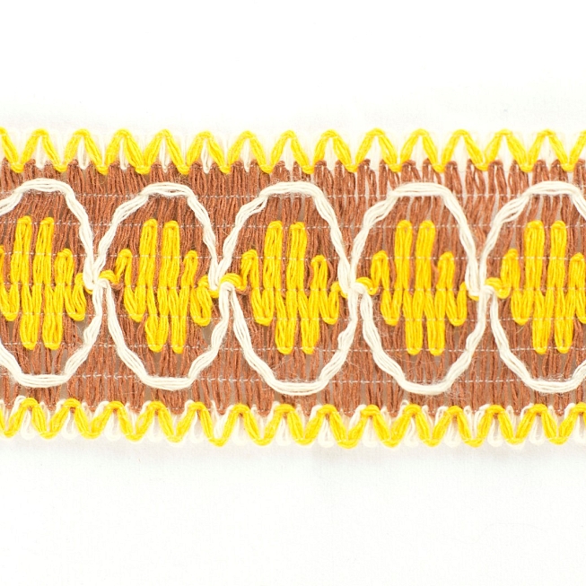 45mm Yellow Retro Cotton Braid, 25m