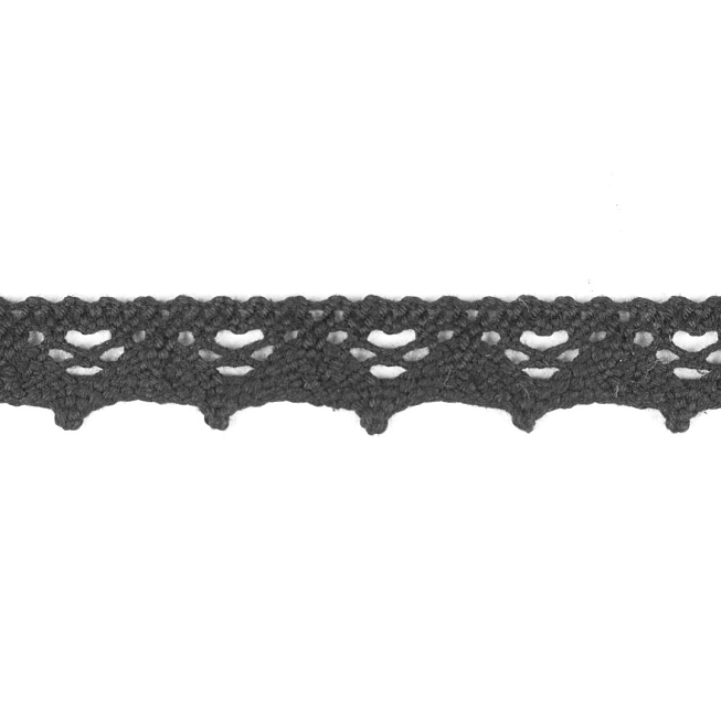 15mm Black Crochet Lace Edging, 100m