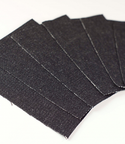 Black Denim Patches, 10 pairs