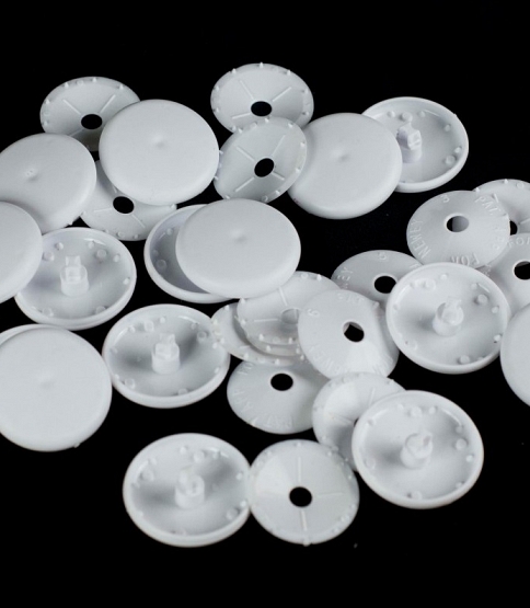 Plastic Cover Buttons, 100pcs