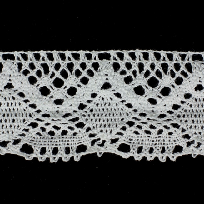 60mm White Crochet Lace, 25m