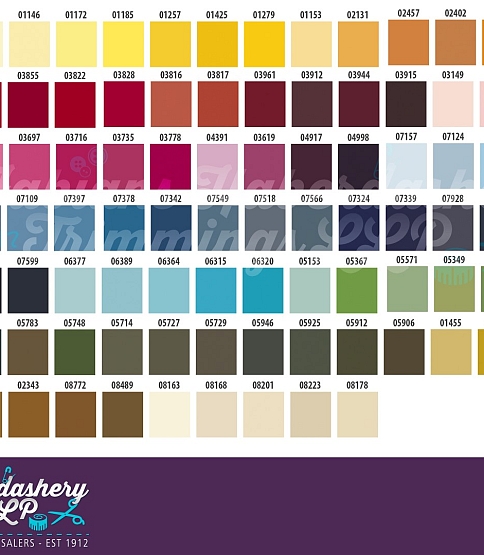 Coats Epic Thread Color Chart